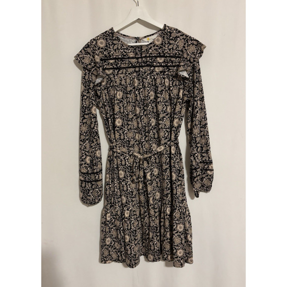 Boden Dress 8 Womens Ruffle Enchanting Twig Long Sleeve Knee Length Fall Boho - Picture 3 of 11